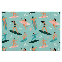 Beach-surfing-surfers-with-surfboards-surfer-rides-wave-summer-outdoors-surfboards-seamless-pattern- Banner And Sign 6  X 4  by Jancukart