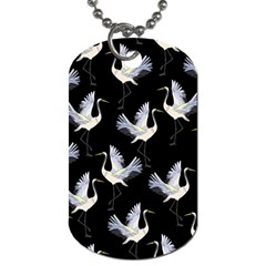 Crane-pattern Dog Tag (One Side)