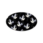 Crane-pattern Sticker Oval (10 pack) Front