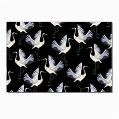 Crane-pattern Postcards 5  x 7  (Pkg of 10)