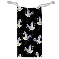 Crane-pattern Jewelry Bag