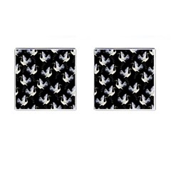 Crane-pattern Cufflinks (Square)