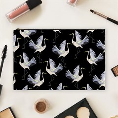 Crane-pattern Cosmetic Bag (Large)