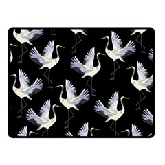 Crane-pattern Fleece Blanket (small) by Jancukart