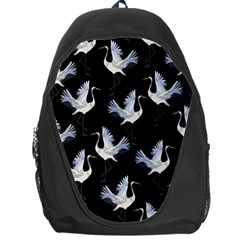 Crane-pattern Backpack Bag by Jancukart