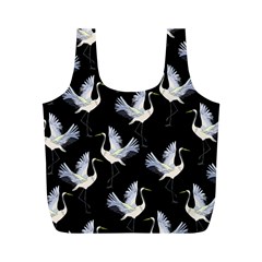 Crane-pattern Full Print Recycle Bag (M)