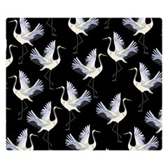 Crane-pattern Double Sided Flano Blanket (small) 