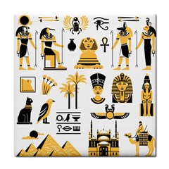 Egypt-symbols-decorative-icons-set Tile Coaster