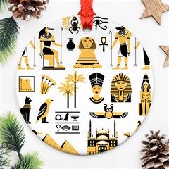 Egypt-symbols-decorative-icons-set Ornament (round)