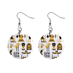 Egypt-symbols-decorative-icons-set Mini Button Earrings