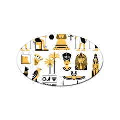 Egypt-symbols-decorative-icons-set Sticker Oval (10 Pack)