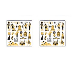 Egypt-symbols-decorative-icons-set Cufflinks (square)