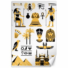 Egypt-symbols-decorative-icons-set Canvas 12  X 18 