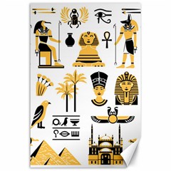 Egypt-symbols-decorative-icons-set Canvas 24  X 36 