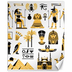 Egypt-symbols-decorative-icons-set Canvas 11  X 14 