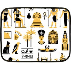 Egypt-symbols-decorative-icons-set Fleece Blanket (mini) by Jancukart