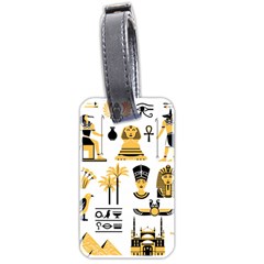 Egypt-symbols-decorative-icons-set Luggage Tag (two Sides)