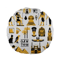 Egypt-symbols-decorative-icons-set Standard 15  Premium Flano Round Cushions