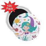 Set-cute-mermaid-seaweeds-marine-inhabitants 2.25  Magnets (100 pack)  Front