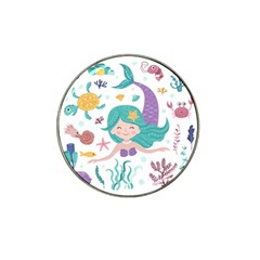 Set-cute-mermaid-seaweeds-marine-inhabitants Hat Clip Ball Marker