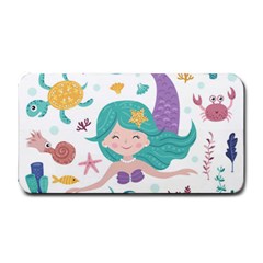 Set-cute-mermaid-seaweeds-marine-inhabitants Medium Bar Mat by Jancukart