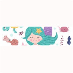 Set-cute-mermaid-seaweeds-marine-inhabitants Large Bar Mat