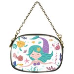 Set-cute-mermaid-seaweeds-marine-inhabitants Chain Purse (One Side) Front