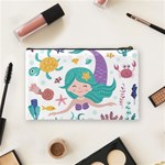 Set-cute-mermaid-seaweeds-marine-inhabitants Cosmetic Bag (Medium) Back