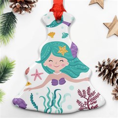 Set-cute-mermaid-seaweeds-marine-inhabitants Ornament (Christmas Tree) 