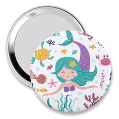 Set-cute-mermaid-seaweeds-marine-inhabitants 3  Handbag Mirrors