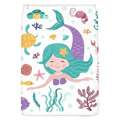 Set-cute-mermaid-seaweeds-marine-inhabitants Removable Flap Cover (L)