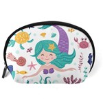 Set-cute-mermaid-seaweeds-marine-inhabitants Accessory Pouch (Large) Back