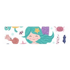 Set-cute-mermaid-seaweeds-marine-inhabitants Oblong Satin Scarf (16  x 60 )