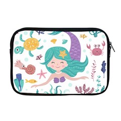 Set-cute-mermaid-seaweeds-marine-inhabitants Apple MacBook Pro 17  Zipper Case