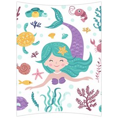 Set-cute-mermaid-seaweeds-marine-inhabitants Back Support Cushion