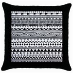 Boho-style-pattern Throw Pillow Case (Black) Front