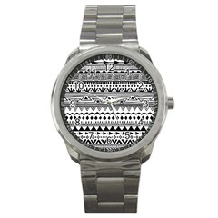 Boho-style-pattern Sport Metal Watch by Jancukart