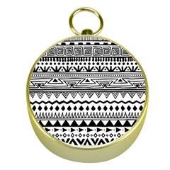 Boho-style-pattern Gold Compasses