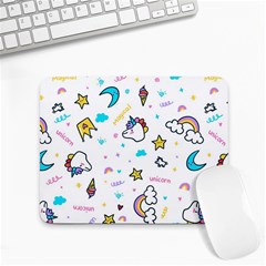 Unicorns-rainbows-seamless-pattern Small Mousepad by Jancukart