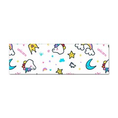 Unicorns-rainbows-seamless-pattern Sticker (bumper)