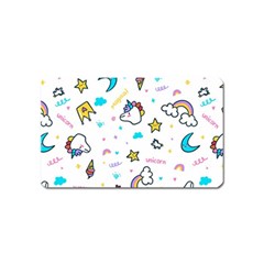 Unicorns-rainbows-seamless-pattern Magnet (name Card)