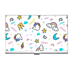 Unicorns-rainbows-seamless-pattern Business Card Holder