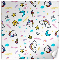 Unicorns-rainbows-seamless-pattern Canvas 20  X 20 