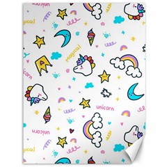 Unicorns-rainbows-seamless-pattern Canvas 36  X 48 