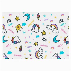 Unicorns-rainbows-seamless-pattern Large Glasses Cloth (2 Sides)