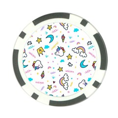 Unicorns-rainbows-seamless-pattern Poker Chip Card Guard