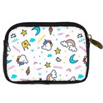 Unicorns-rainbows-seamless-pattern Digital Camera Leather Case Back