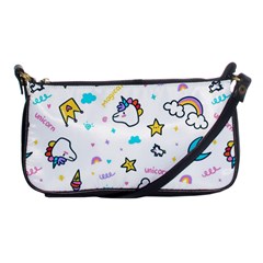 Unicorns-rainbows-seamless-pattern Shoulder Clutch Bag