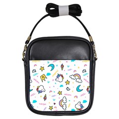 Unicorns-rainbows-seamless-pattern Girls Sling Bag