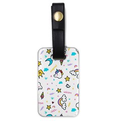 Unicorns-rainbows-seamless-pattern Luggage Tag (one Side)